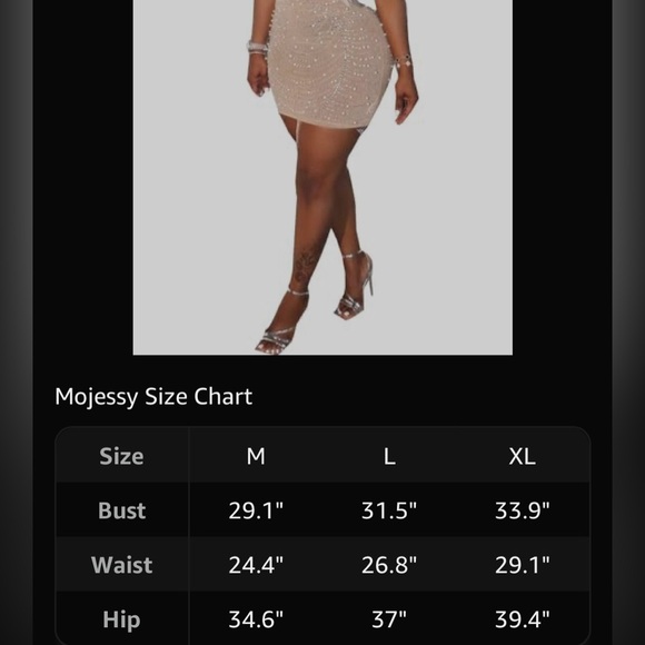 NWOT Rhinestone Mini Dress Mesh See Through Zip Up Sleeveless Backless Dress - Picture 6 of 14